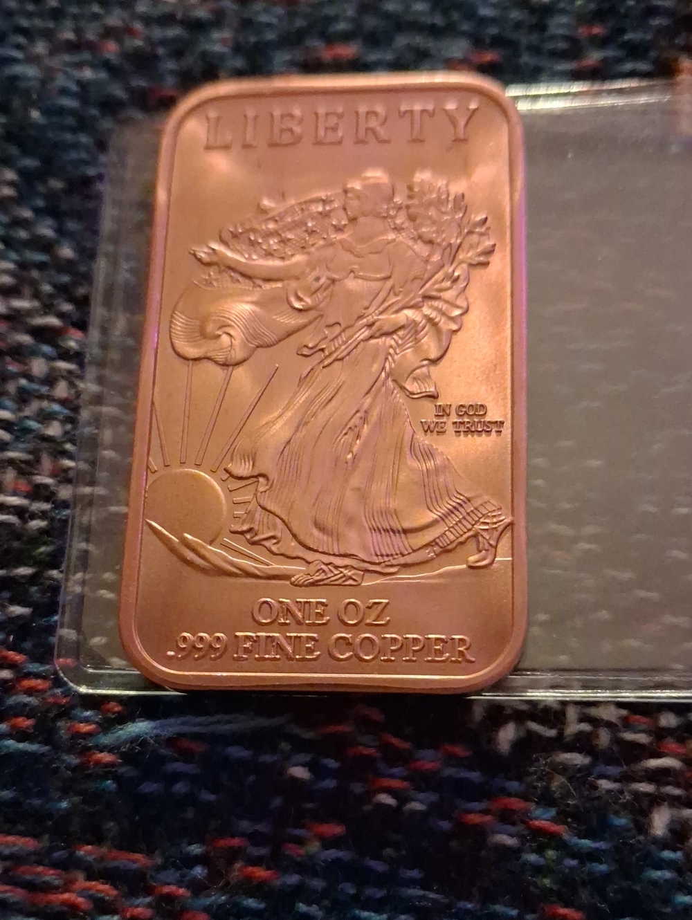 liberty Copper One Oz Round - Warm Copper Tone